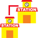 trains between stations